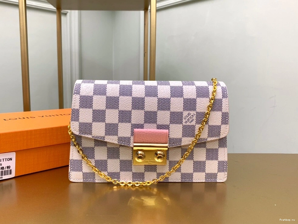 First bag ru LOUIS CHAIN WALLET VUITTON CROISETTE 0815